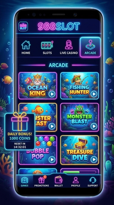 Layar utama 988slot — antarmuka bersih setelah instalasi